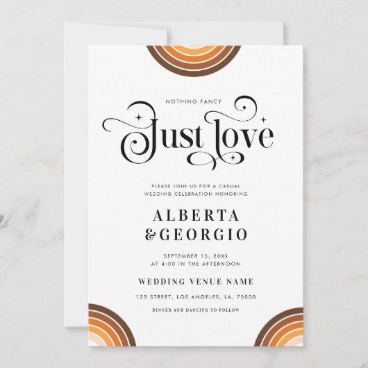 Retro Script Boho Regenboog Niets bijzonders, gewo Kaart (Voorkant)