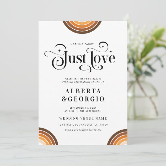 Retro Script Boho Regenboog Niets gewoons, gewoon Kaart (Staand voorkant)