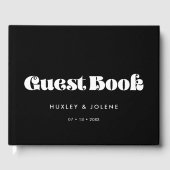  retro script bruiloft gastenboek (Voorkant)