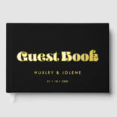 retro script bruiloft gastenboek (Voorkant)