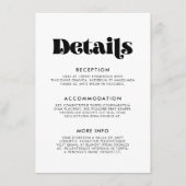 retro script bruiloft gastinformatie informatiekaartje (Voorkant)