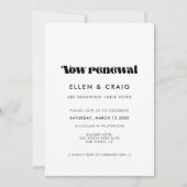  retro script bruiloft gelofte verlenging kaart (Voorkant)