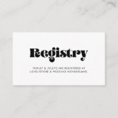 retro script bruiloft registerkaart informatiekaartje (Voorkant)