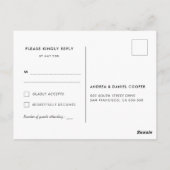 retro script bruiloft RSVP Briefkaart (Achterkant)