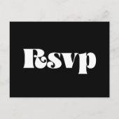 retro script bruiloft RSVP Briefkaart (Voorkant)
