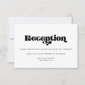 Retro script bruiloftsontvangstkaart kaart (Voorkant)