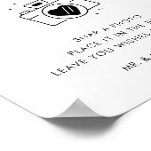 Retro Script Camera Foto Gastenboek Trouwbord Poster (Hoek)