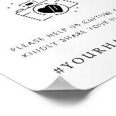 Retro Script Capture de Liefdescamera Trouwbord Poster (Hoek)