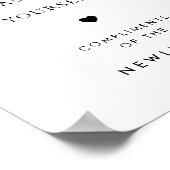 Retro Script Dames Badkamer Mand Trouwbord Poster (Hoek)