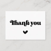  Retro Script Dank u Pakket Invoegen Kaart Visitekaartje (Voorkant)