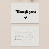 Retro Script Dank u Pakket Invoegen Kaart Visitekaartje