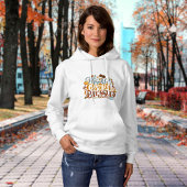 Retro Script Dankbaar Gelukkig Gezegend Personalis Hoodie