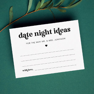 Retro Script Date Night Ideas Vrijgezellenfeest Ka Informatiekaartje