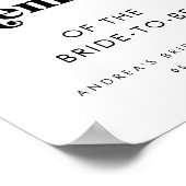 Retro Script Deel een Vrijgezellenfeest Geheugen t Poster (Hoek)