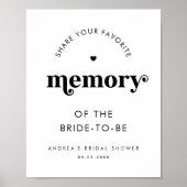 Retro Script Deel een Vrijgezellenfeest Geheugen t Poster (Voorkant)