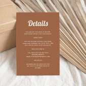 retro-script | Details bruiloft gast Informatiekaartje