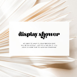  Retro Script Display Shower Kaart