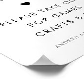 Retro Script Drukke Tassen voor Kids Hart Trouwtek Poster (Hoek)