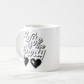 Retro Script Echtgenote Van Het Feest Vrijgezellen Koffiemok (Voorkant links)