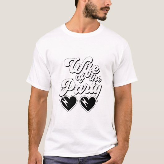 Retro Script Echtgenote Van Het Feest Vrijgezellen T-shirt (Voorkant)