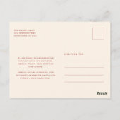 Retro Script Eenvoudige Foto Afstudeeraankondiging Briefkaart (Achterkant)