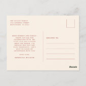 Retro Script Eenvoudige Grad Foto Afstuderen Briefkaart (Achterkant)