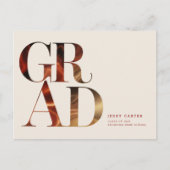 Retro Script Eenvoudige Middelbare School Afstudee Briefkaart (Voorkant)
