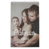 Retro script familie fotokalender 2026 kalender (Hoes)