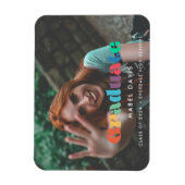 retro script Foto afstuderen Magneet (Verticaal)