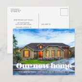  retro script foto bewegende aankondiging briefkaart (Voorkant / Achterkant)