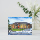  retro script foto bewegende aankondiging briefkaart (Staand voorkant)