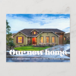  retro script foto bewegende aankondiging briefkaart