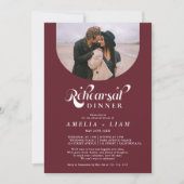 Retro script foto's, burgundy rehearings diner kaart (Voorkant)