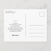 Retro  script Geboorte welkomstfoto Briefkaart (Achterkant)