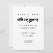  Retro Script Gelukkig ooit na het feest Kaart (Voorkant)