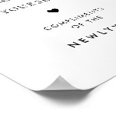 Retro Script Gents Badkamer Mand Trouwbord Poster (Hoek)