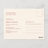 Retro Script Grad Afstudeerders Afstudeer Uitnodig Briefkaart (Achterkant)