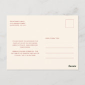 Retro Script Grad Foto Afstudeeraankondiging Briefkaart (Achterkant)