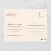 Retro Script Grad Foto Afstudeeruitnodiging Briefkaart (Achterkant)