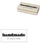retro script Handmade Rubberstempel (Gestempeld)