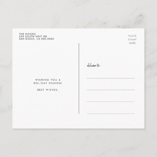 Retro  script Happy Hanukkah foto Briefkaart (Achterkant)