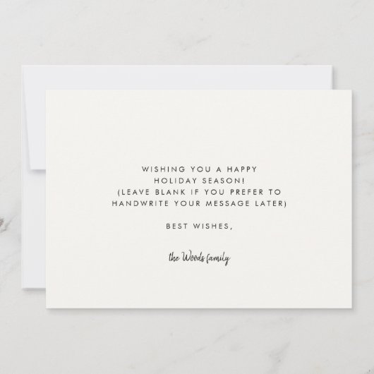  retro script Happy Hanukkah foto Feestdagenkaart (Achterkant)