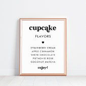 Retro Script Hart Cupcake Smaken Trouwteken Poster