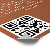 Retro Script Heart Terracotta Rust Honeymoon Fonds Poster (Hoek)