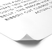 Retro Script Hoe groot is haar buik 8x10 teken Poster (Hoek)