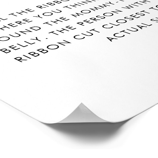 Retro Script Hoe groot is haar buik 8x10 teken Poster (Hoek)