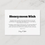 retro script Honeymoon wish Informatiekaartje<br><div class="desc">Kies een retro en een vintage voor je trouwbenodigdheden. Klassieke maar moderne en trendy,  het zal al uw behoeften aanpassen. Eenvoudig aan te passen,  verandert u de tekstkleur of de achtergrond zoals u wilt.</div>