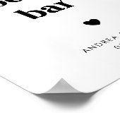 Retro Script Hot Cacao Bar Winter Trouwbord Poster (Hoek)