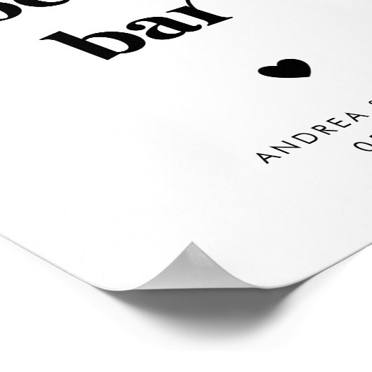 Retro Script Hot Cacao Bar Winter Trouwbord Poster (Hoek)