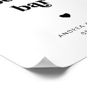 Retro Script Hot Chocolade Bar Winter Trouwteken Poster (Hoek)